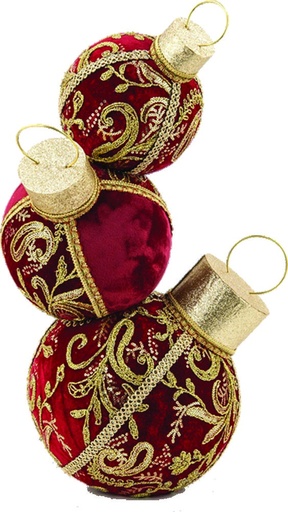 [LJ041] Bauble Stack Velvet Scroll, 60cm