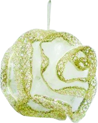 [SL191] Sheer Rose Ornament, 10cm