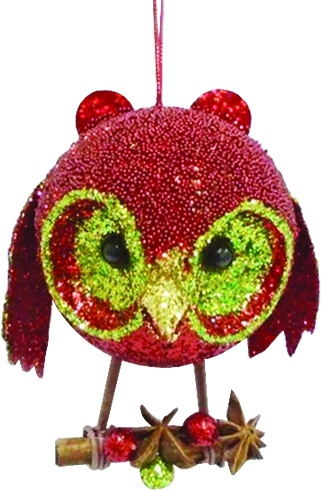 [SL156] Hanging Owl Ornament, 13cm