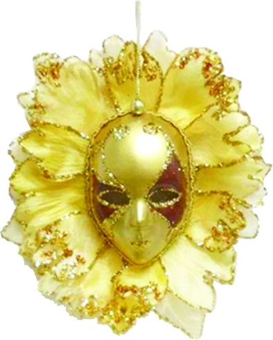 [SL180] Peony Venetian Mask, 18cm