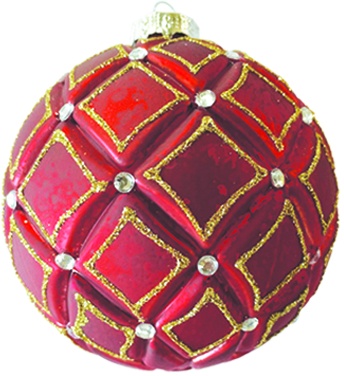 [HH240] Antique Finish Matte Glass Ball, 12cm