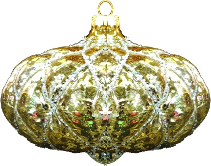 [YS039] Glass Onion Ornament, 12cm