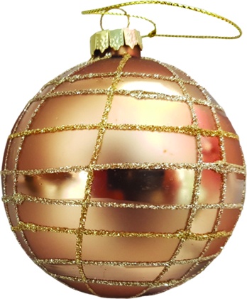 [YS042] Glittered Glass Ball, 12cm