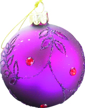 [HH140] Jewel Vine Glass Ball, 10cm