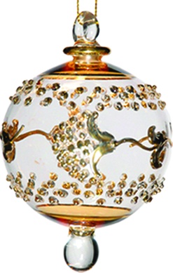 [UN023] Glass Ball Bird Garland, 8cm