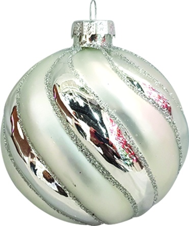 [YS027] Twisted Glass Bauble, 12cm