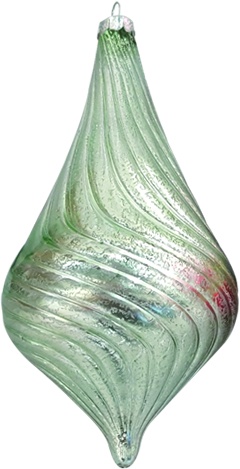 [YS047] Swirl Glass Teardrop, 16cm