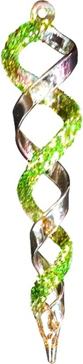 [YS056] Glass Spiral Icicle, 17cm