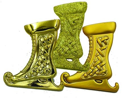 [FG168-GD] Ice Skate Ornament, 13cm