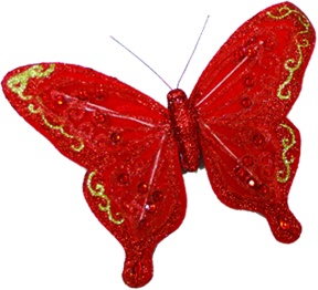 [ZZ004-R] Butterfly Ornament, 20cm