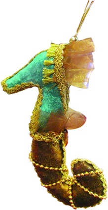 [SL077] Seahorse Ruffle Fin Ornament, 15cm