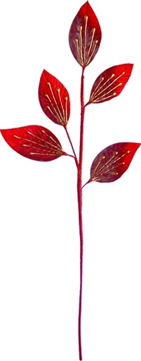 [SL130] Gold Vein Leaf Spray, 71cm