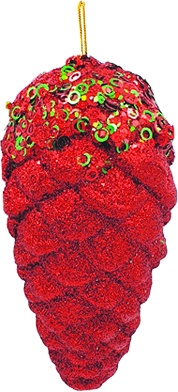 [EY108-R] Sequin Pinecone, 16cm