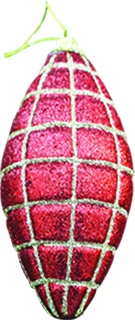 [RT149] Glittered Teardrop Bauble, 11.5cm