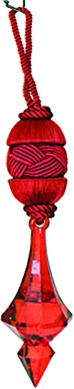 [RF1267-R] Silk Faceted Finial, 12.5cm