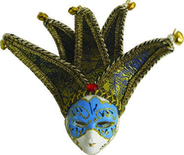 [HY2022-B] Ceramic Jester Head, 18cm