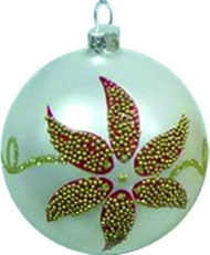 [GG2426-W] Flower Bauble, 8cm
