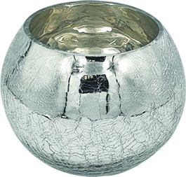 [FG303] Crackle Glass Bowl, 18cm