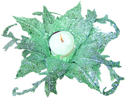[8747-S] Leaf Candleholder, 23cm