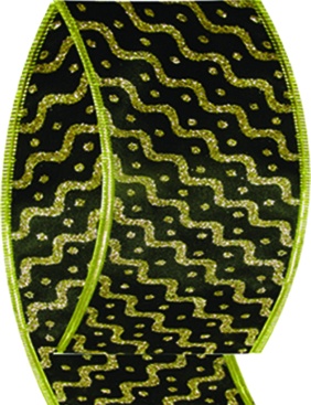 [DH080] Satin Ribbon Wired Waves, 9.1m