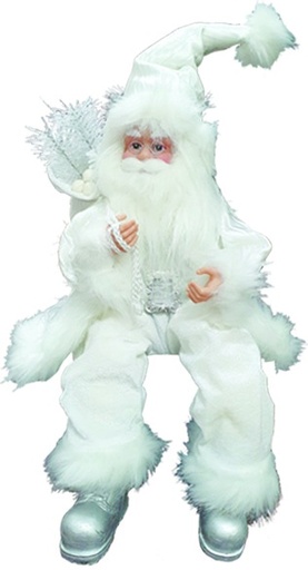 [TP051] Sitting Santa Silver Boots, 45cm