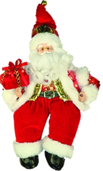 [TS1212-R] Shelf Sitter Santa, 30cm