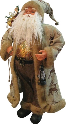 [TS1334-24] Standing Santa With Reindeer Coat, 60cm