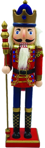 [FG205-38] Nutcracker Crowned Scepter, 38cm