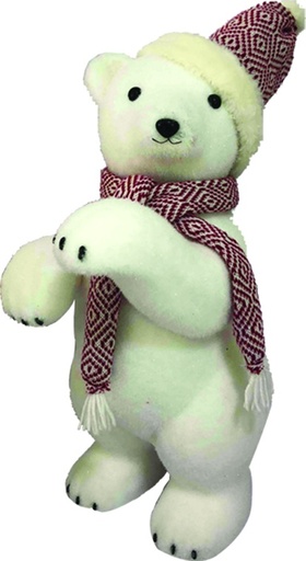 [EY093] Standing Bear with Hat and Scarf, 58cm