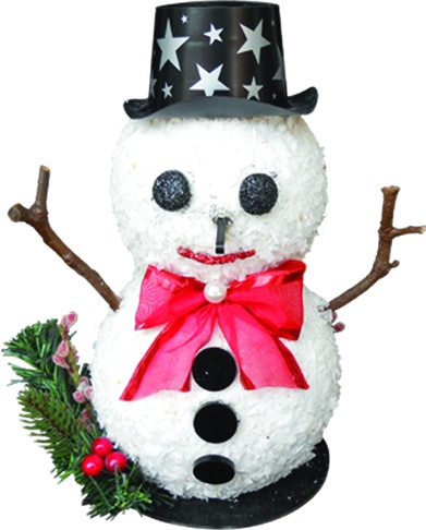 [REF046] Snowman with Bowtie, 30cm