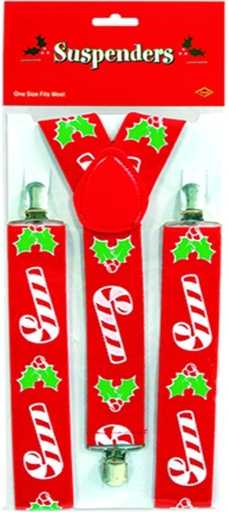 [20718] Candy Cane and Holly Suspenders