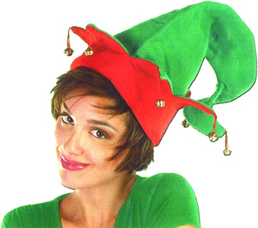 [20736] Felt Elf Hat with Bells