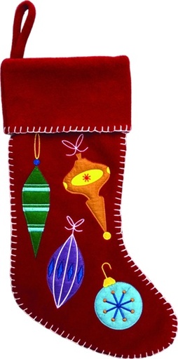 [SH30365] Applique Felt Stocking, 13"