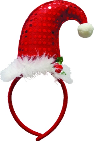 [SHX7037] Sequin Santa Hat Headband