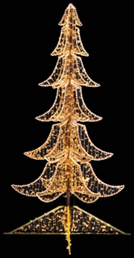 [EV033] Illuminated Tree with Tube Lights, 4.5m