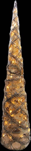 [OM044] Illuminated Woven Rattan Cone, 2.4m