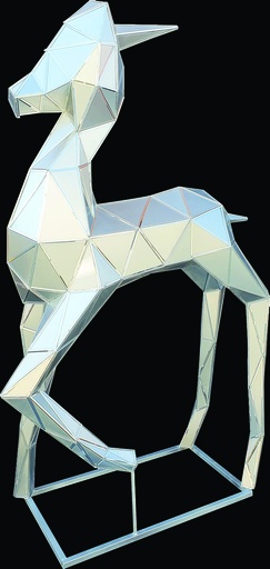 [GV008] Light-Up Acrylic Panel Deer with Dewdrop, 1.8m