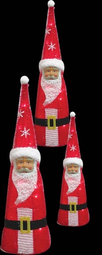 [OM032] Illuminated Santa Cones, 40-80cm