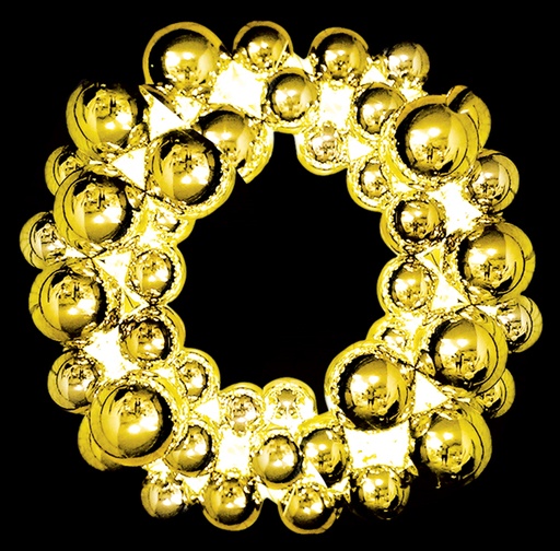 [AM007] Illuminated Bauble Wreath, 1.5m