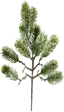 [EY109] Flocked Spruce Spray, 28cm