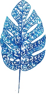 [FG210-B] Glittered Leaf Pick, 35cm