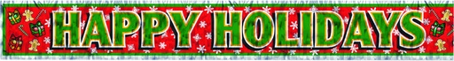 [20881] Happy Holidays Fringe Banner, 1.5m