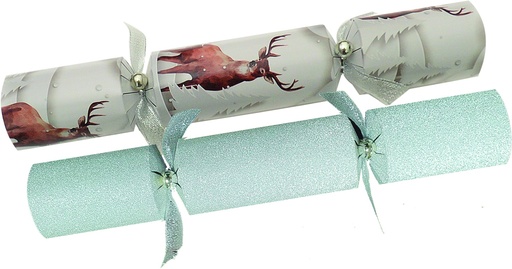 [SBC245] Classic Crackers with Glitter & Printed Deer, 12"