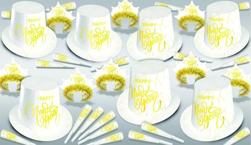 [80165-GD50] White New Year Gold Assortment for 50