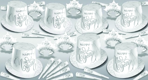 [80165-S50] White New Year Silver Assortment for 50