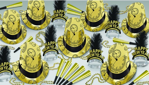 [86193-GD50] Golden New Year's Eve Times Assortment for 50