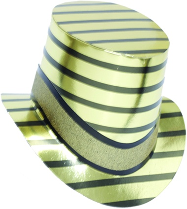 [Y823] Glittered Striped Foil Hat