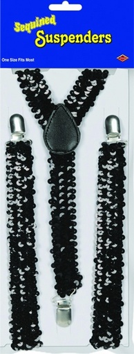 [60812-BK] Sequin Suspenders