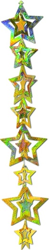 [57530-GD] 3D Prismatic Star Gleamin' Garland, 50cm