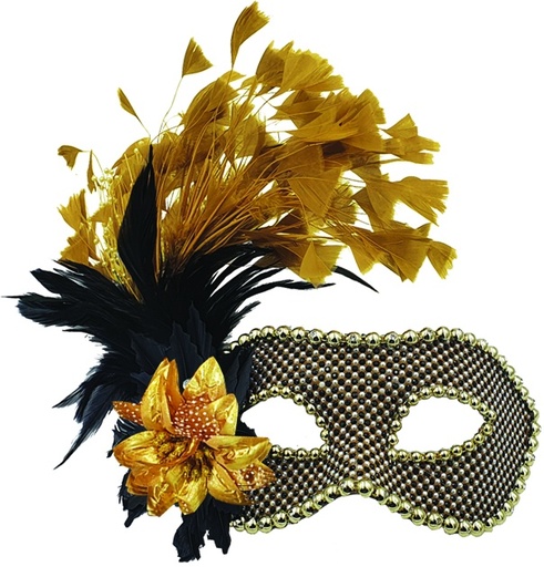 [LG002] Feather Mask Beaded Lily Spray
